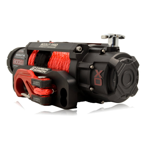 Carbon Scout Pro Extreme Duty 7000lb Ultra High Speed Electric Winch 80:1 gearing - CW-XD7 1