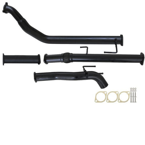 Fits Toyota HILUX KUN16/26 3L 1KD-FTV D4D 2005 - 9/2015 3" TURBO BACK CARBON OFFROAD EXHAUST PIPE ONLY & DIFF DUMP TAILPIPE - TY233-POD 1