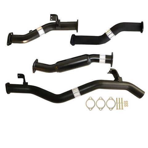Fits Toyota LANDCRUISER 79 SERIES VDJ76 DOUBLE CAB UTE 4.5L V8 10/2016> 3" #DPF# BACK CARBON OFFROAD EXHAUST WITH HOTDOG - TY223-HO 1