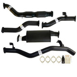 Fits Toyota LANDCRUISER 79 SERIES VDJ79 4.5L 1VD-FTV SINGLE CAB, DOUBLE CAB # DPF REPLACE# 3" TURBO BACK CARBON OFFROAD EXHAUST WITH CAT & MUFFLER - TY227-MC 1